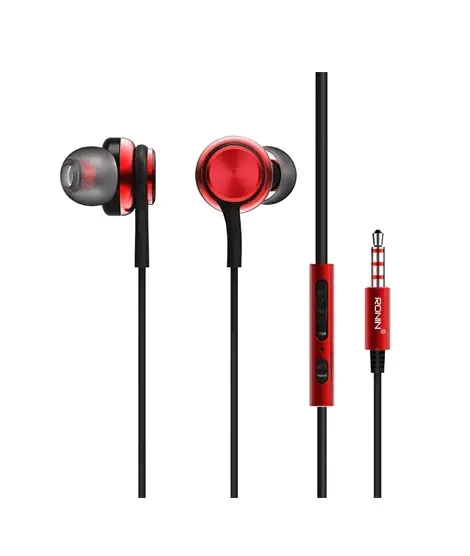 Ronin Metallic Earphones Red (R-17)