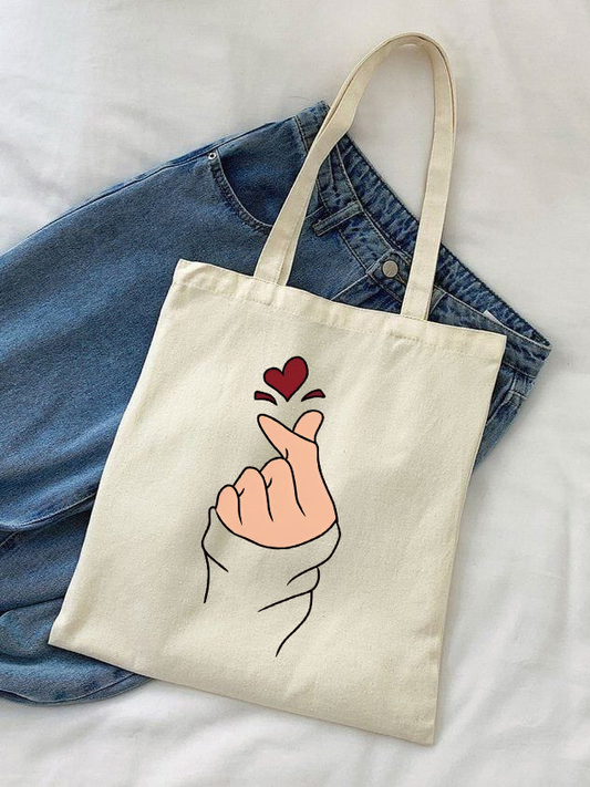 LOVE CHARM TOTE BAG BEIGE